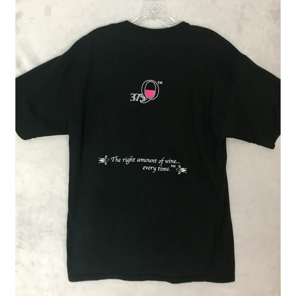 Wine Dude Logo T-Shirt 375Q‎ Sonoma Wines Black Short Sleeve Heavy Cotton Large - Picture 2 of 5